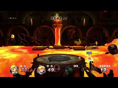 [Request] CPU Battles - Toon Zelda, Peach vs Yoshi, Mythra - Bowser's Castle (PM EX Remix)