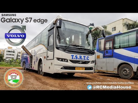2016-New TSRTC Volvo B9R Garuda Plus Bus With Galaxy S7 Edge| #RCBuses | Telangana | India Video
