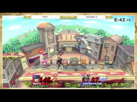 Sm4sh: A1SS3 - FGP (Marth) Vs Old Man G (C. Falcon) - Losers Eighths