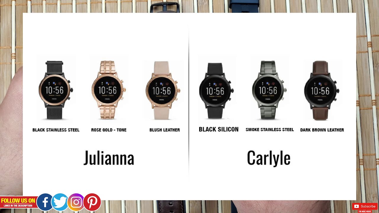Fossil Gen 5 vs Huawei Watch GT 2 by 