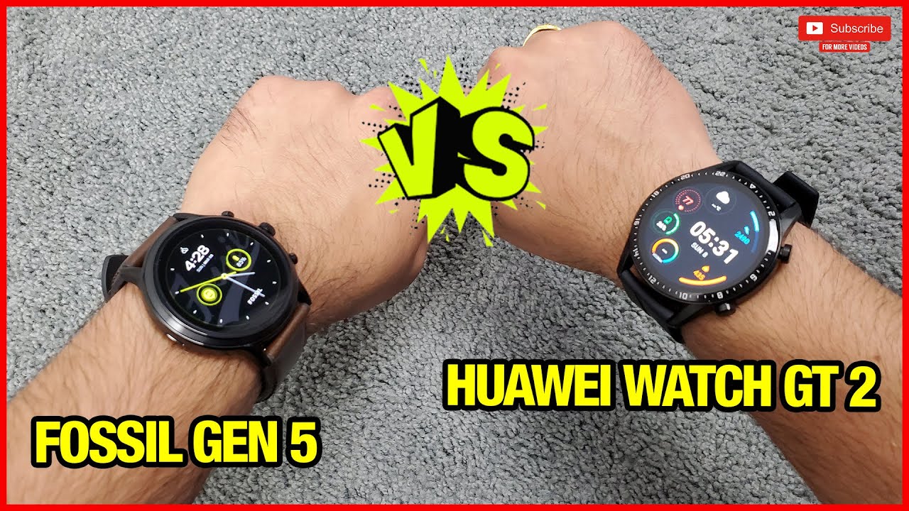 Fossil Gen 5 vs Huawei Watch GT 2