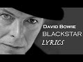 David Bowie Blackstar Lyrics 