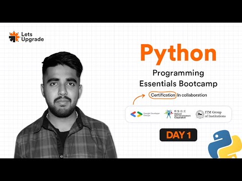 Day 1 Start With Basic Introduction Python Programming Essentials Bootcamp 3 Days