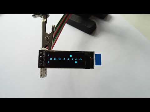 Stereo OLED VU Meter with Arduino - only PEAK - dot mode