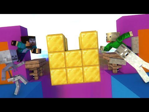 Monster School : FALL GUYS ULTIMATE KNOCKOUT CHALLENGE - Minecraft Animation