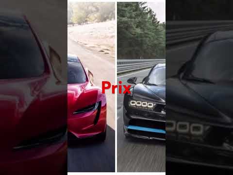 Tesla roadster ￼vs Bugatti Chiron