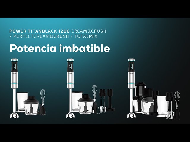 Stabmixer Cecotec Power TitanBlack 1200 XL Cream&Crush 1200W Titan-Klingen Edelstahl video
