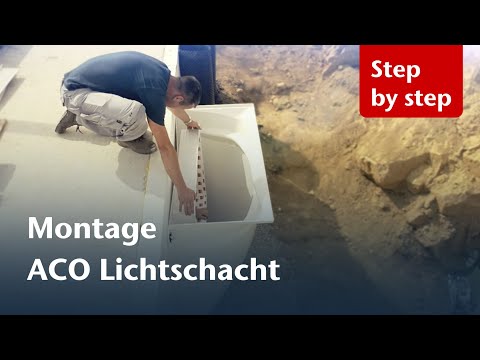 So wird ein ACO Lichtschacht 600mm an der Hauswand montiert