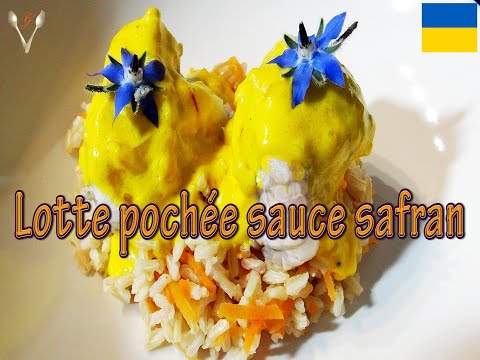Lotte pochée sauce au safran