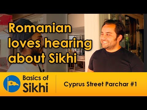 Romanian loves hearing about Sikhi - Cyprus Street Parchar #1