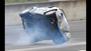VW BEETLE CRASH at Santa Pod Raceway