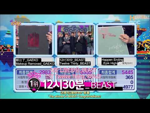 【ENG/CHN_SUB】141108 MusicCore Beast Winning Stage