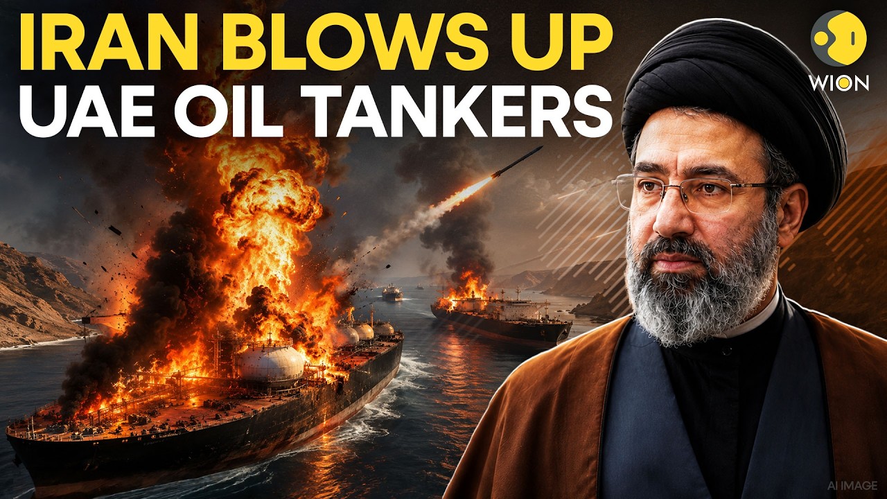 US-Iran War LIVE: Iran Strikes Two UAE Ships In Strait Of Hormuz , Gulf Tensions Explode | WION