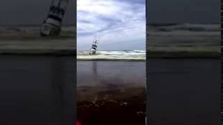 Grounded fishing vessel Florence Oregon