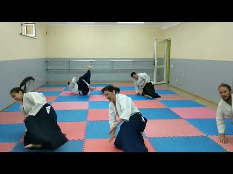 Mae ukemi in Aikido. front roll