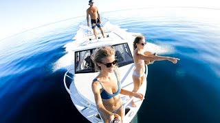 GETTING LIT IN OUR NEW BOAT Coral Trout Catch And Cook - YBS Lifestyle Ep 55