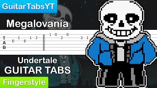 Undertale - Megalovania Guitar Tutorial [TABS] (Fingerstyle)
