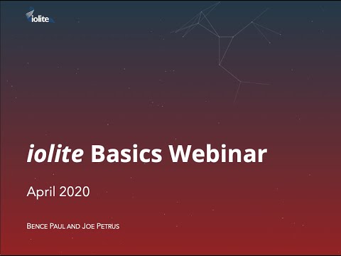 iolite Basics Webinar April 9th 2020