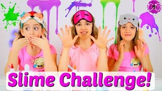 SLIME CHALLENGE!  BLINDFOLDED!  WHICH CRAFTYGIRL WINS?!