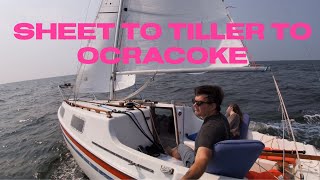 Self-Steering My Sailboat to Ocracoke using Sheet to Tiller