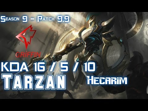 GRF Tarzan HECARIM vs KINDRED Jungle - Patch 9.9 KR Ranked