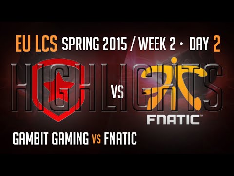 Gambit Gaming vs Fnatic (Highlights) S5 EU LCS Spring 2015 Week 2 Day 2 Game 1 GMB vs FNC W2D2G1
