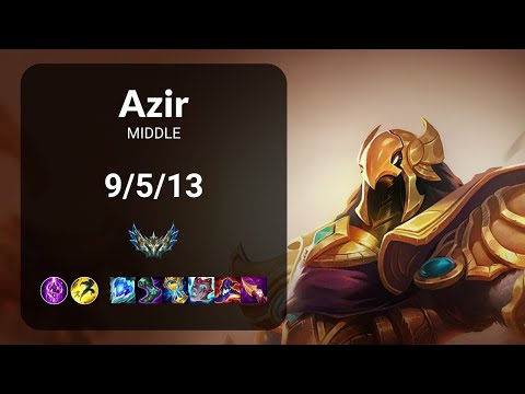 Azir vs Ryze MIDDLE - KR CHALLENGER Patch 14.24