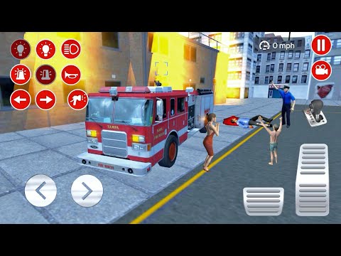 Rescue Fire Service Van Driving Games - Emergency 911 engine Car Driving - Android Gameplay