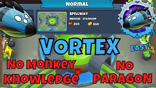 Vortex Normal Tutorial || No Monkey Knowledge || No Paragon || Spillway  BTD6