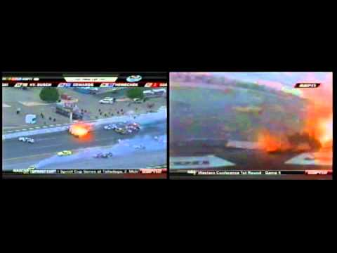 2010 Aarons 312 Crash SplitScreen