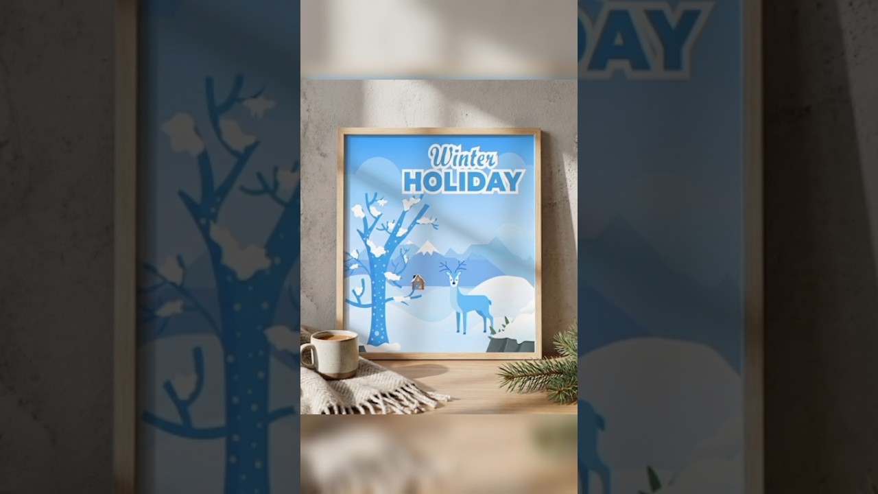Create a Winter Holiday Vector Illustration | Adobe Illustrator Speed Art ❄️