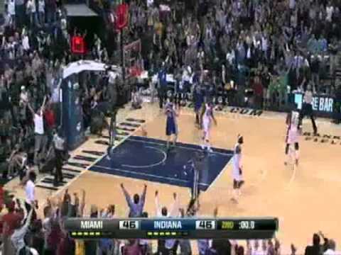 Paul George Buzze Beater Half Court Shoot vs Miami Heat (March 26,2012)