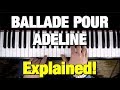 BALLADE POUR ADELINE - PIANO TUTORIAL- CLAYDERMAN