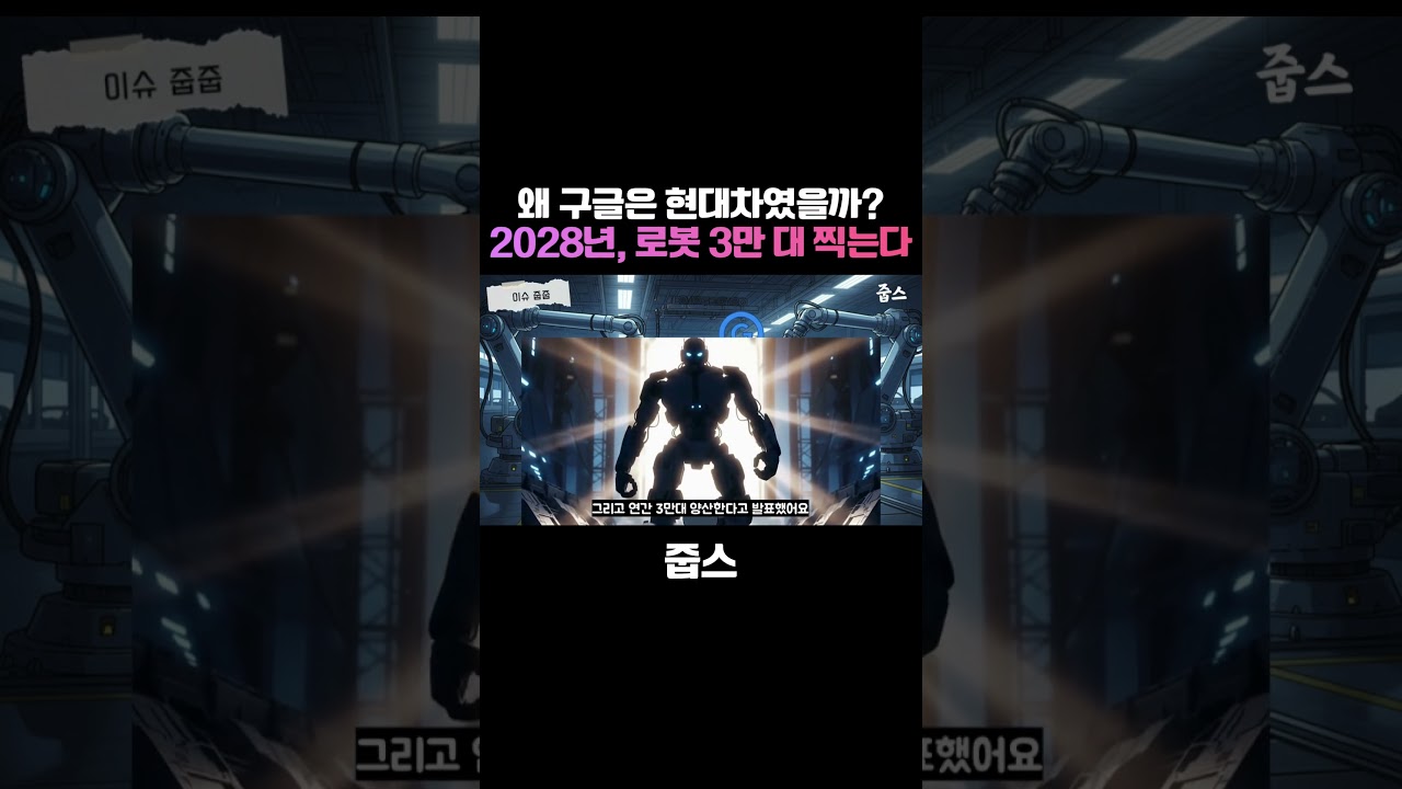 왜 구글은 현대차였을까? 2028년, 로봇 3만 대 찍는다