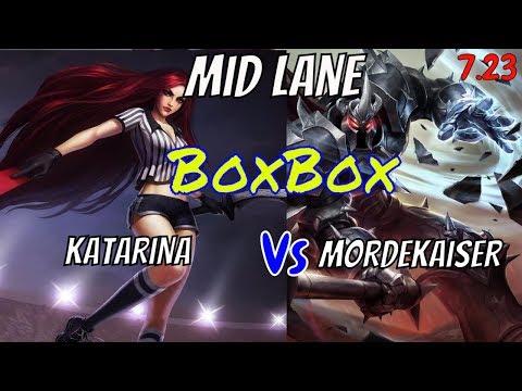 BOXBOX Katarina vs Mordekaiser Mid Stream Gameplay Season 8