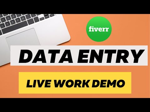Virtual Assistant Data Entry work demo for beginners on Fiverr | Upwork with practice file