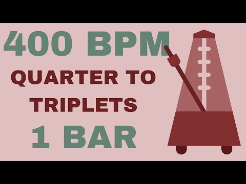 Metronome Click Track - 1 Bar Quarter to Triplet Notes 400 bpm - Smartronome