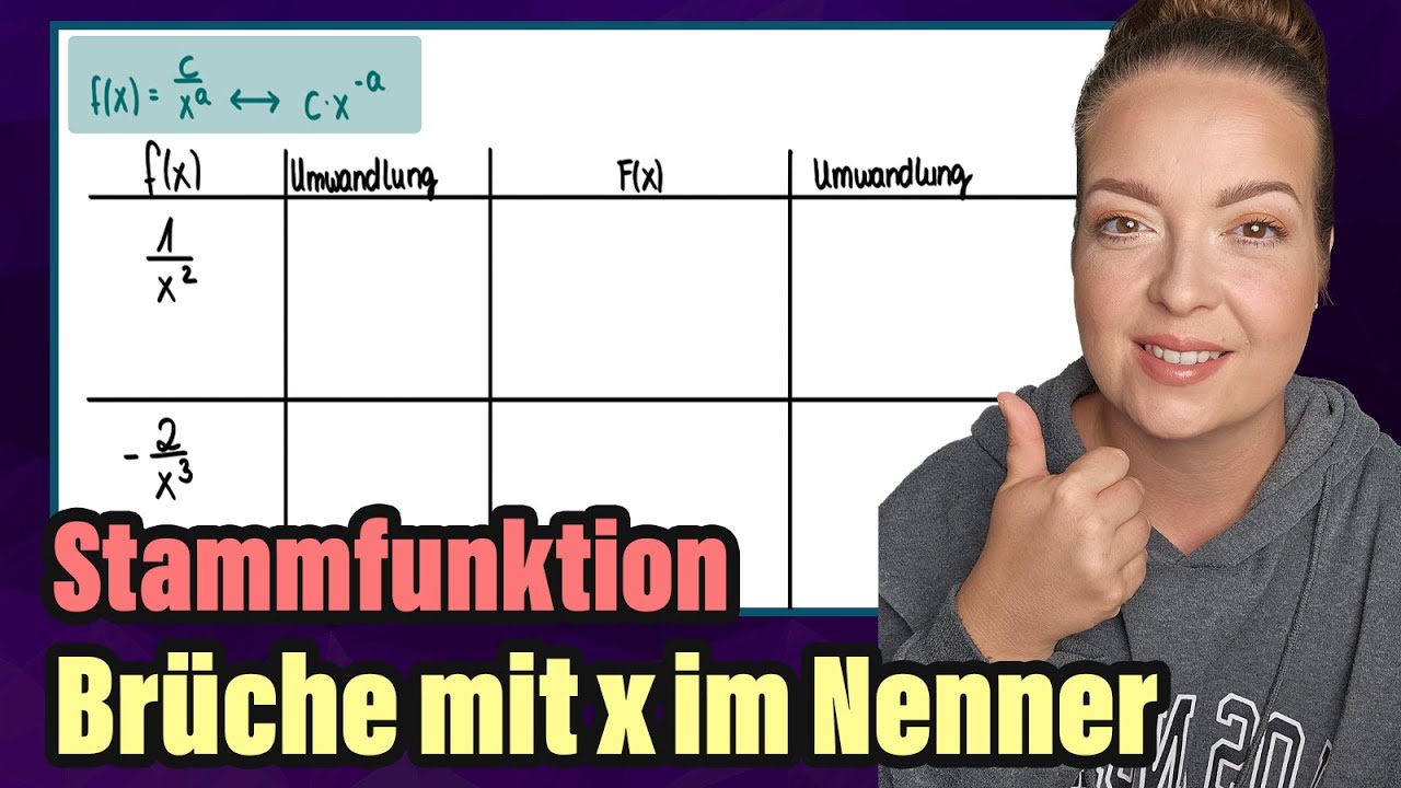 Stammfunktion von Brüchen mit x im Nenner – Integralrechnung einfach erklärt