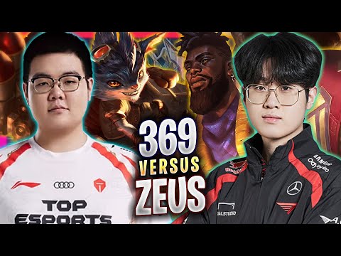 T1 ZEUS vs TES 369! - T1 Zeus Plays K'sante TOP vs TES 369 Rumble! | Season 2024