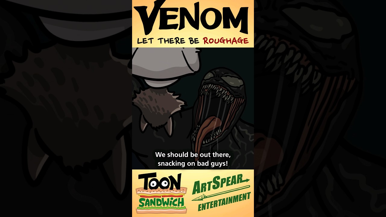 How does Venom digestion work? - TOON SANDWICH #venom #funny #marvel #shorts