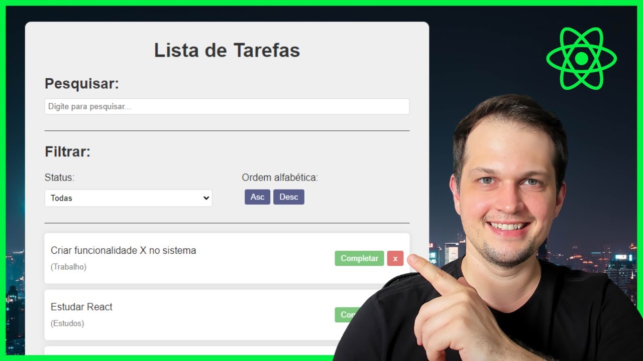 PROJETO de React JS para INICIANTES - Faça uma To Do List do zero!