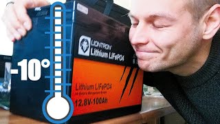 Macht die Lithium Batterie bei Kälte Probleme im Camper? LifePO4 Akku Test bei Frost
