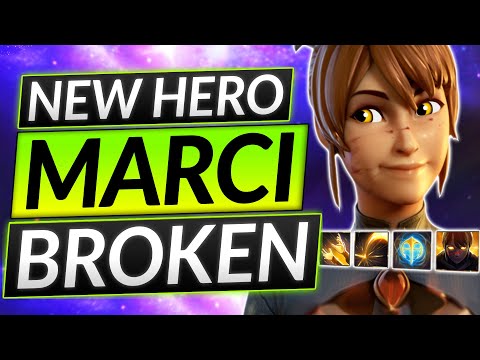 NEW HERO MARCI is TOO BROKEN - OVERPOWERED in EVERY ROLE? - Dota 2 Tips Guide