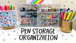 Pen Storage! How to store brush pens for better desk organization! | Beginner Hand Lettering