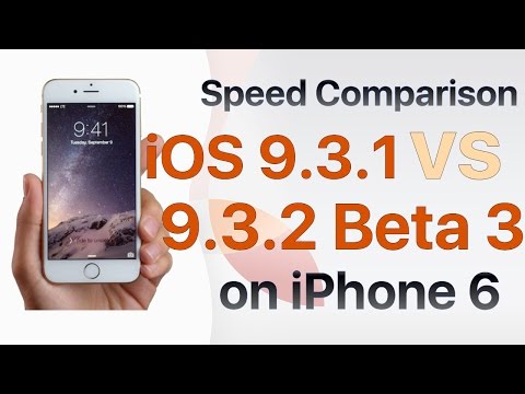 iPhone 6 iOS 9.3.1 vs iOS 9.3.2 Beta 3 / Public Beta 3 Build #13F65 Speed Comparison
