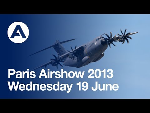 Paris Air Show 2013 - Wednesday 19 June, Airbus A380 and A400M Flying demos - uncut version