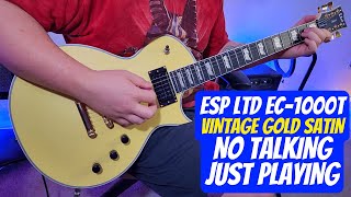 Video thumbnail for No Talking, Just Playing | 2023 ESP LTD EC-1000T CTM In Vintage Gold Satin! by DenDenBMX