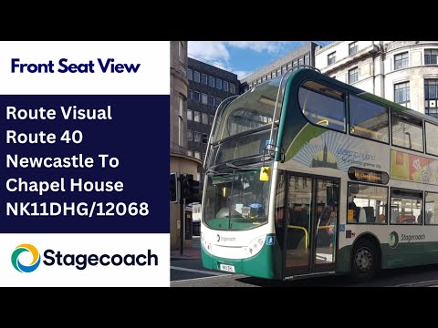 Route Visual: Stagecoach North East Service 40 - Newcastle To Chapel House | NK11DHG/12068