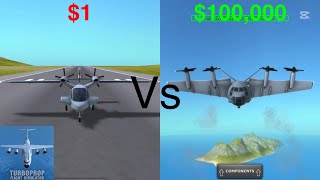 $1 vs $100,000 PLANE 🔥 | Turboprop Flight Simulator Version