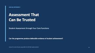 AUN QA Criterion 4 Student Assessment